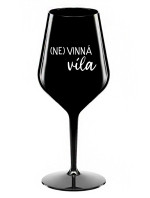 (NE)VINNÁ VÍLA - černá nerozbitná sklenice na víno 470 ml