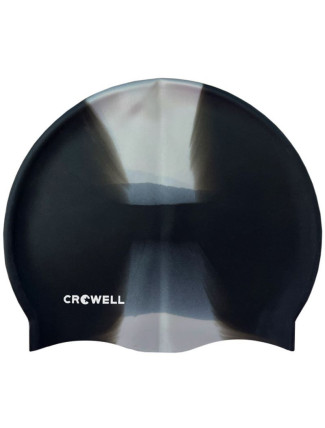 Crowell Multi Flame silikonová plavecká čepice černo-šedá barva.16