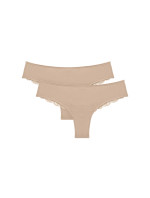 Dámské kalhotky Lovely Micro Brazilian String 2P - YELLOW - sv. béžové 6106 - TRIUMPH