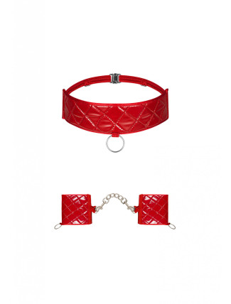 Pikantní sada Hunteria cuffs & choker - Obsessive