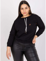 Černá krátká mikina plus size od Louny