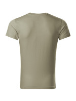 Slim Fit V-neck tričko pánské světlá khaki