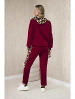 Set Paris Sweatshirt + Hose Burgundsko