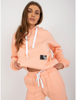 Peach tepláková souprava s oversized mikinou