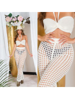 Sexy set v háčkovaném vzhledu Kalhoty + Crop Top