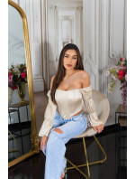 Sexy korzet Koucla Corset Top off-shoulder Satin Look