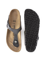 Dámské/pánské žabky Birkenstock Gizeh NU Oiled Black Regular z olejované kůže pro širokou nohu (0845251)