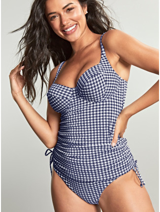 Swimwear Gingham Renee Balcony Tankini navy gingham SW1741