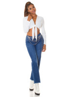 Sexy použitý vzhled Highwaist Jeans