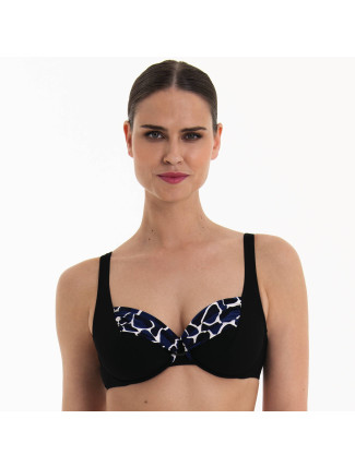 Style Hermine Top Bikini - horní díl 8438-1 schwarz/pool blue - Anita Classix