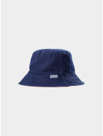 Pánský oboustranný bucket hat 4F - tmavě modrý/oranžový