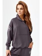 Rough Radical Mikina s kapucí Pery Hoodie Dark Grey