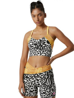 Sportovní podprsenka New Balance Relentless Printed Crop Bra W WB21176BKW