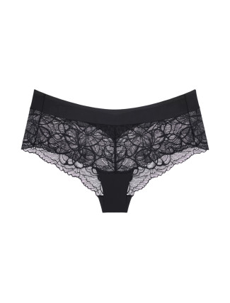 Dámské kalhotky Body Make-Up Illusion Lace Shorty - BLACK - černé 0004  - TRIUMPH