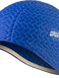 AQUA SPEED Plavecká čepice pro dlouhé vlasy Bombastic Tic-Tac Navy Blue