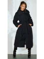 Sexy Fashionista Extra Long Winterjacke mit Gürtel