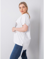 Oversized bílá halenka s krystaly