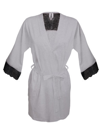 DKaren Housecoat Olena Grey