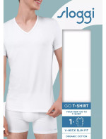 Pánské tílko GO Shirt V-Neck Slim Fit - WHITE - bílé 0003 - SLOGGI