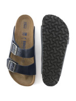 Birkenstock Arizona Soft Footbed Oiled Leather Narrow Žabky dámské/mužské Blue for Narrow Foot Oiled Leather (1013644)