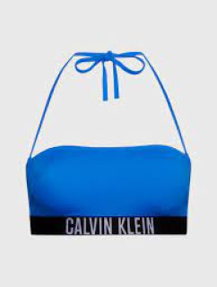 Dámská plavková podprsenka Bandeau KW0KW01966 C4X modrá-černá - Calvin Klein