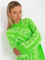 Fluo zelený dlouhý oversize cardigan RUE PARIS