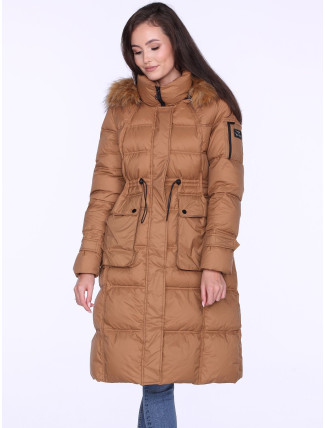 PERSO Coat BLH220027FXF Béžová barva