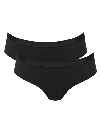 Dámské kalhotky GO Casual Hipster 2P - BLACK - černé 0004 - SLOGGI