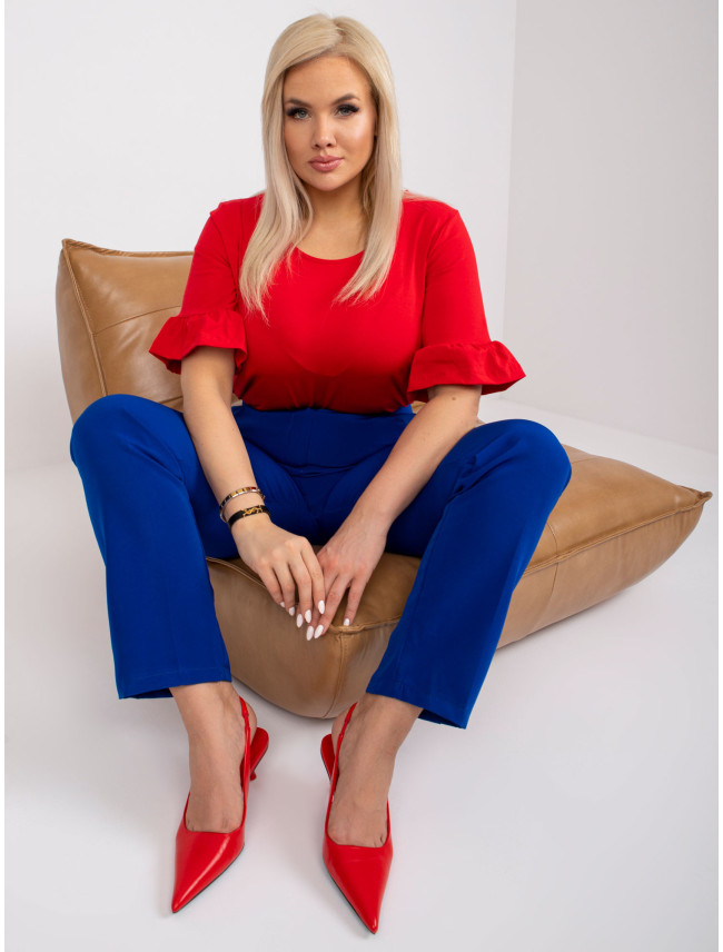 Červená halenka plus size Yareli