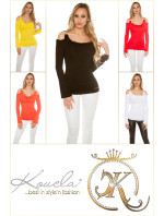 Sexy KouCla Coldshoulder longsleeve w. kamínky