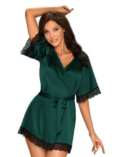 Smyslný župan Sensuelia peignoir green - Obsessive