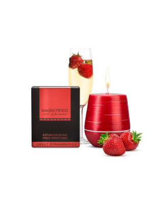 Afrodiziakální vonná svíčka Magnetifico Aphrodisiac Candle Sweet Strawberries - Valavani