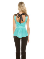 Elegantní top s peplum a krajkou