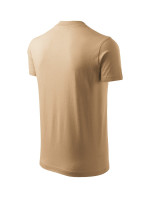 V-neck tričko unisex písková