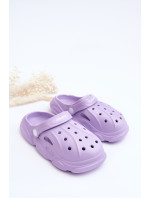 Dětské pěnové pantofle Crocs fialove Cloudy