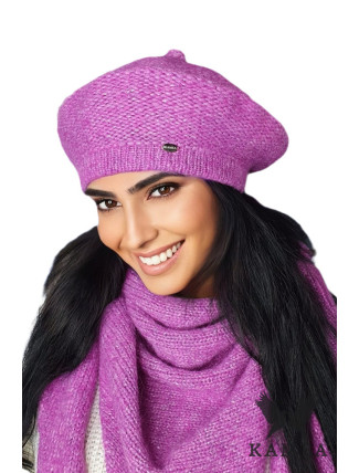 Kamea Set Beret&Scarf K.22.210.45 Růžová