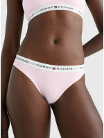 Dámská tanga LOGO WAISTBAND THONG UW0UW03835TOG světle růžová - Tommy Hilfiger