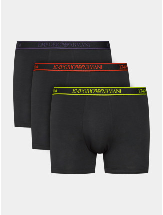 Pánské boxerky 3PACK 111473 3F717 29821 černé - Emporio Armani