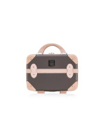 Toaletní taška Semiline ABS+PU T5508-1 Brown/Pink 14 palců