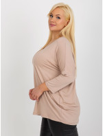 Základní béžová halenka plus size velikosti