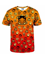 Aloha From Deer Kabuki Mask Burning T-Shirt TSH AFD924 Orange