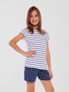 Dívčí pyžamo Cornette Kids Girl 245/103 Marine kr/r 98/128