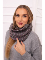 KN16 Dámský snood grafit+fuchsie