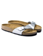 Dámské žabky Birkenstock Madrid Birko-Flor Silver regular wide (0040411) dámské