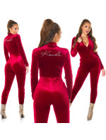 Sexy Koucla "Kylie Style "SamtLook Jumpsuit m.Strass