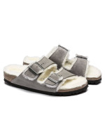 Birkenstock women's/men's insulated flip-flops Arizona Shearling Stone Coin semiš s ovčí vlnou regular wide (1017402) dámské