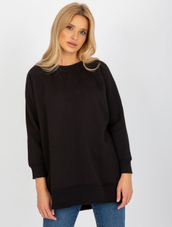 Černá dámská basic mikina oversize střihu