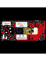 Dárková krabička zábavných crazy ponožek 4 páry CRAZY SOCKS BOX - BELLINDA - černá