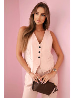 Set vesta + kalhoty tmavě pudrově růžová