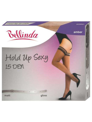 Samodržící punčocháče HOLD UP SEXY 15 DEN - BELLINDA - amber